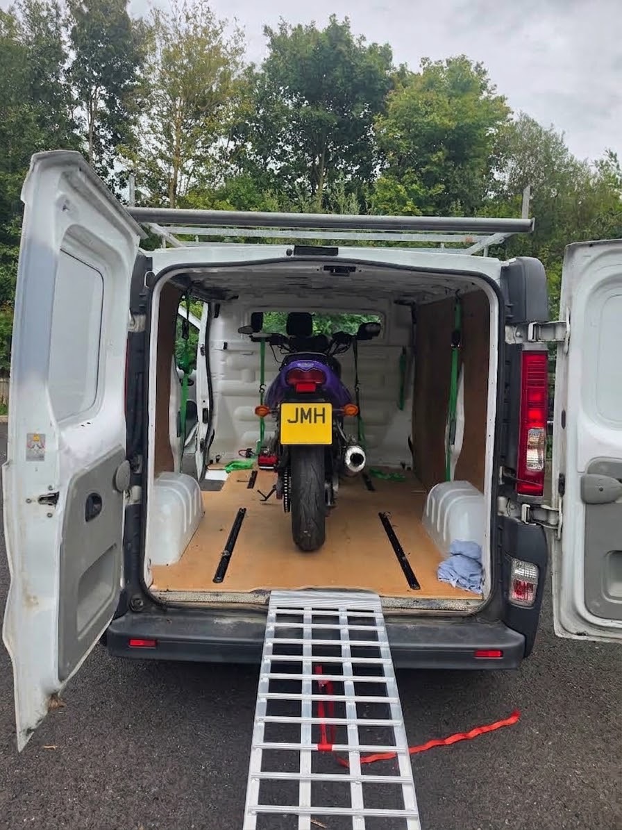 Motorcycle transport job completed by JMH