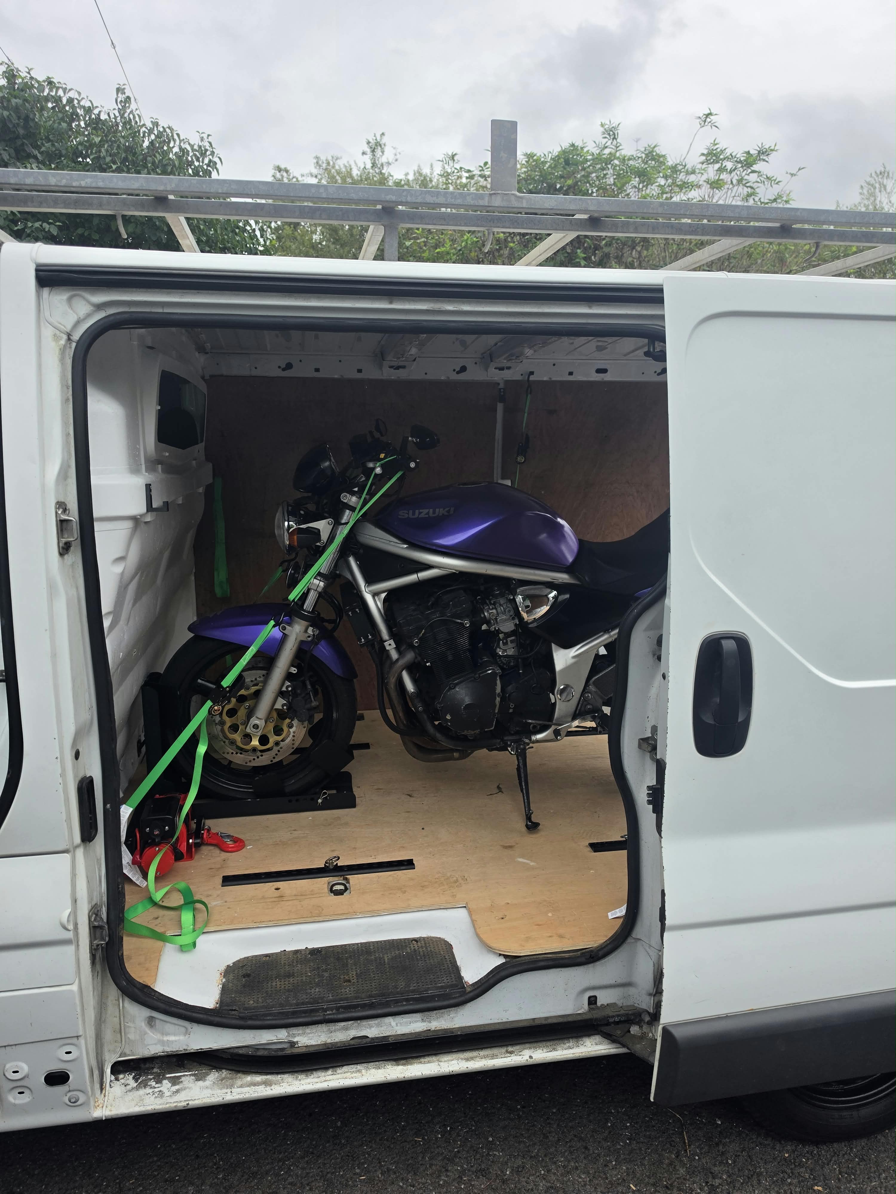Motorcycle collection and transport by JMH